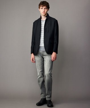 JOSEPH ABBOUD 【キングサイズ・サスティナブル/JAPANファブリック/ストレッチ】オゾンハイパワーデニム パンツ ライトグレー系