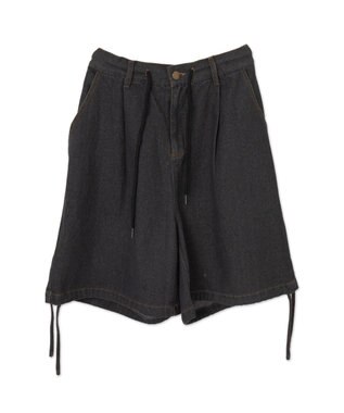 WEGO ドロストワイドルーズハーフパンツ ブラック