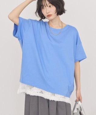 AMERICAN HOLIC 【接触冷感+UVカット】半袖コクーンカットプルオーバー Blue