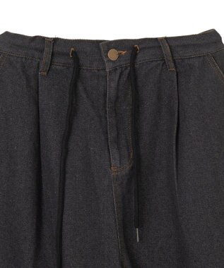 WEGO ドロストワイドルーズハーフパンツ ブラック