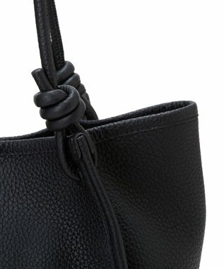 TOPKAPI 【Breath TOPKAPI】シュリンクレザー ノットハンドル トートバッグ ブラック