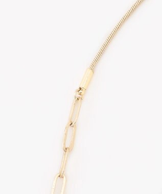 ANY チェーンミックスラリエットネックレス ライトゴールド