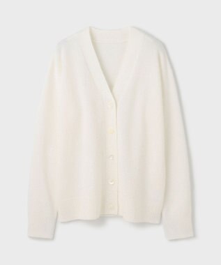 GRACE CONTINENTAL フィルムヤーンニットカーディガン ホワイト
