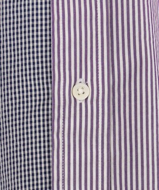 J.PRESS MEN 【クールマックス】クレイジーパターン サッカーシャツ/B.D. ネイビー系9