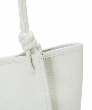 TOPKAPI 【Breath TOPKAPI】シュリンクレザー ノットハンドル トートバッグ ホワイト