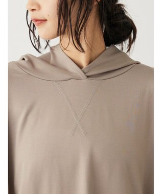 CRAFT STANDARD BOUTIQUE ポンチオーバーサイズパーカー Gray Beige