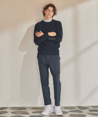 23区GOLF 【23Fondation/MEN】ワッフル ニット ネイビー系