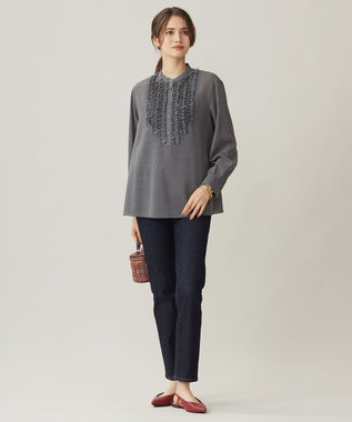 自由区 【洗える】365デニムスリムストレート パンツ インディゴ