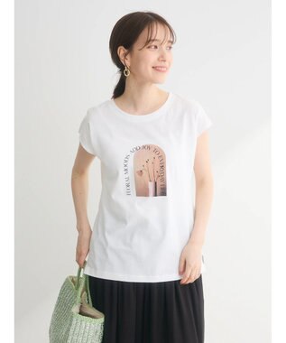 Green Parks フラワーフォトコンパクトプルオーバー White