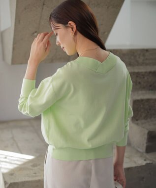 組曲 【WEB限定】コットンニット プルオーバー ミストグリーン系