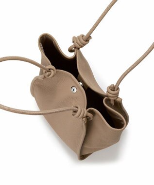 TOPKAPI 【Breath TOPKAPI】シュリンクレザー ノットハンドル トートバッグ グレージュ