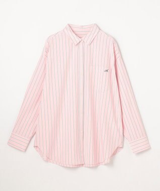 ANY L ＡＮＹオーバーサイズシャツ ピンクストライプ