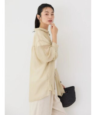 AMERICAN HOLIC シアーＣＯＯＬＷポケットシャツ Light Beige