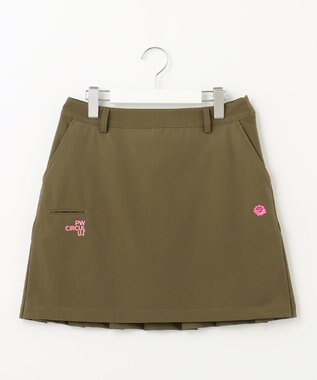 PW CIRCULUS 【WOMEN】【ストレッチ/撥水】インナー付き バックプリーツ スカート カーキ系