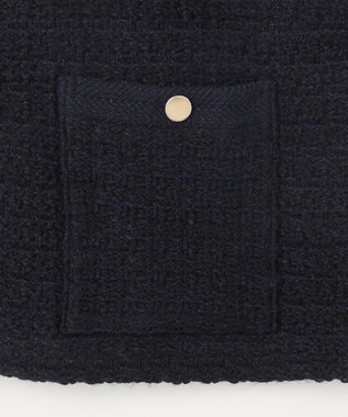 J.PRESS LADIES S 【洗える】TWEEDY ニット ジャケット ブラック系5