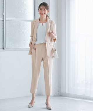 ANY SIS 【美人百花7月号掲載】リネンライクポリエステル テーラード ジャケット ライトベージュ