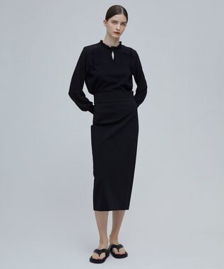 BEIGE， CLARISSE / タイニーフリルニット Black