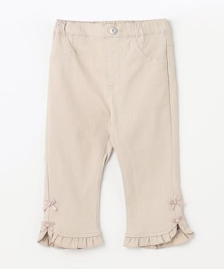 ANY KIDS フリル カプリ パンツ ベージュ