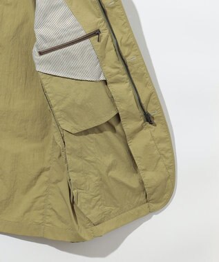 JOSEPH ABBOUD 【キングサイズ・軽量/ストレッチ/撥水】ライトワッシャーストレッチ アクティブレジャージャケット ライトグリーン系