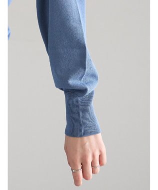 Te chichi ポケットデザインクルーネックカーディガン ブルー