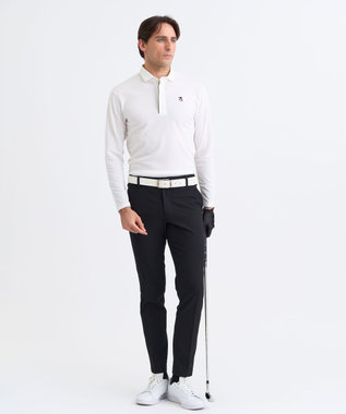 23区GOLF 【MEN】エイトムーブカノコ長袖ポロシャツ ホワイト系