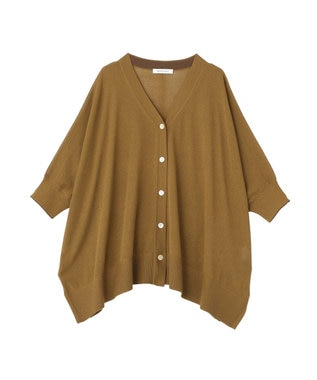AMERICAN HOLIC 接触冷感ポンチョニットカーディガン Camel