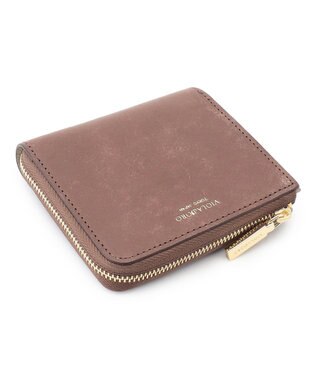 23区 VIOLAd'ORO L字ファスナー コンパクト ウォレット ブラウン系