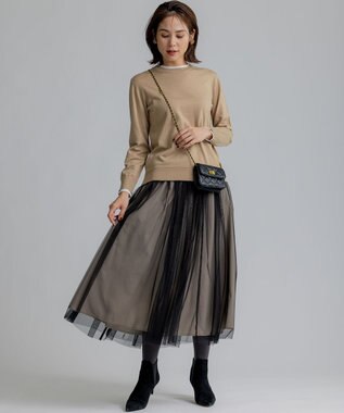 組曲 L 【WEB限定】リラクシーツインニットセット ベージュ系