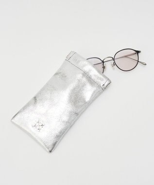 russet ソフトレザー眼鏡ケース(Z-228) Silver