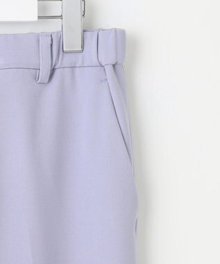 自由区 S 【撥水加工・洗える】TRギャバ裏起毛テーパード パンツ サックスブルー系