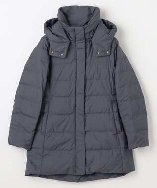 ANY 【洗濯機可/フード取り外し可能/撥水】楽映えリッチロング丈ダウン [一部店舗・WEB限定]チャコール