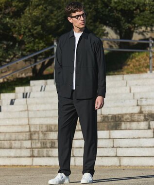 GOTAIRIKU カジュアルセットアップ対応【洗える/ストレッチ】YUNSA シャツアウター ブラック系