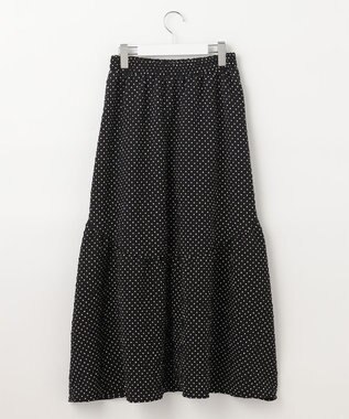 Feroux エンボスドット スカート ブラック系1
