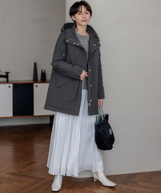 23区 サイドゴア ヒール ブーツ アイボリー系