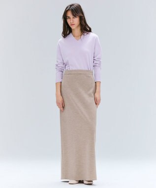 BEIGE， 【VERY NaVY12月号掲載】MONTAIGNE / イージーウエストウールロングスカート Taupe