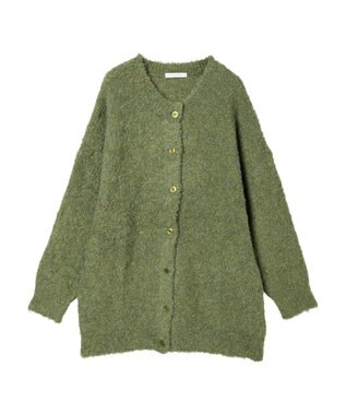 Green Parks ブークレゆるニットカーディガン Green