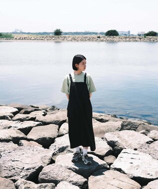 SHARE PARK LADIES 【撥水・UVカット・ストレッチ・軽量 】ナイロンジャンパースカート（S・Mサイズ） ブラック系