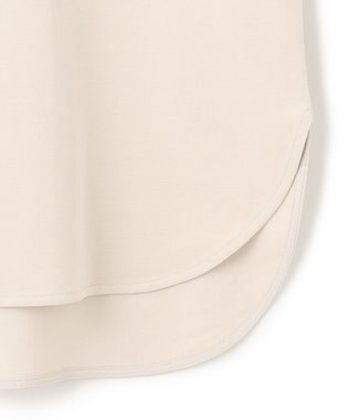 UNFILO BEAUTY FORM ロゴ刺繍フレンチスリーブTシャツ グレージュ[背面ロゴ]