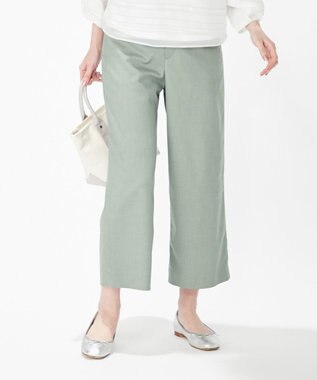 J.PRESS LADIES S 【洗える】TRシャークスキン ワイドパンツ