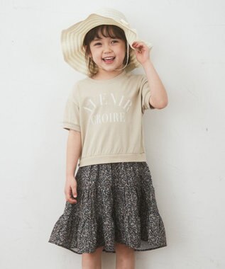 ANY KIDS 花柄ドッキング ワンピース