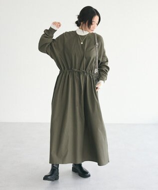 CRAFT STANDARD BOUTIQUE ワッフルスリーブワンピース Khaki