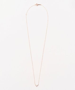 Phoebe 【K10RG】Vラインダイヤモンドネックレス/全長:40cm ローズゴールド