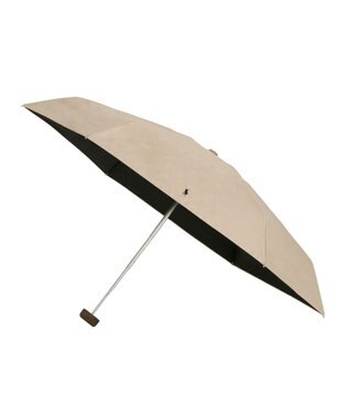 MOONBAT 【WEB限定】POLO RALPH LAUREN(ポロ ラルフローレン) 晴雨兼用日傘 折りたたみ傘 コンパクト PPワンポイント刺繍 一級遮光 遮熱 UV ベージュ