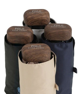 MOONBAT 【WEB限定】POLO RALPH LAUREN(ポロ ラルフローレン) 晴雨兼用日傘 折りたたみ傘 コンパクト PPワンポイント刺繍 一級遮光 遮熱 UV ベージュ