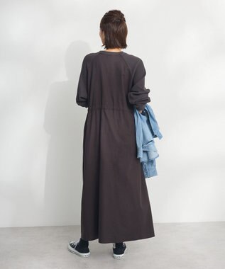 CRAFT STANDARD BOUTIQUE ワッフルスリーブワンピース Charcoal Gray