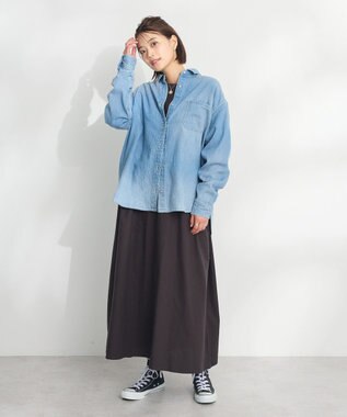 CRAFT STANDARD BOUTIQUE ワッフルスリーブワンピース Charcoal Gray