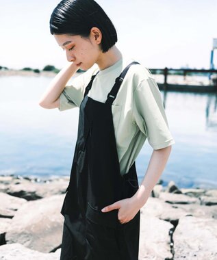 SHARE PARK LADIES 【撥水・UVカット・ストレッチ・軽量 】ナイロンジャンパースカート（S・Mサイズ） ブラック系