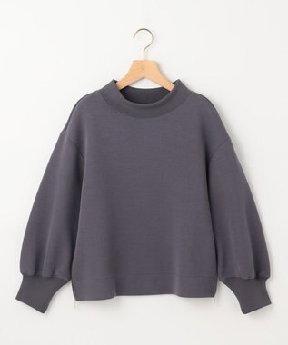 組曲 L ダンボールジャージー モックネックスウェット チャコールグレー系