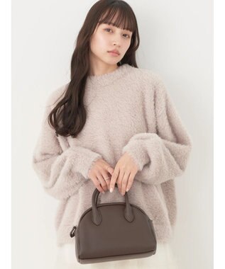 earth music&ecology ロングシャギーハイネックプルオーバー Beige