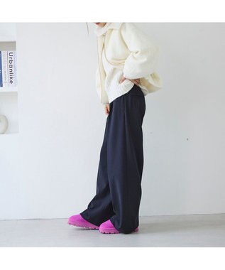 MODE ET JACOMO <carino>本革ムートンショートブーツ ピンク